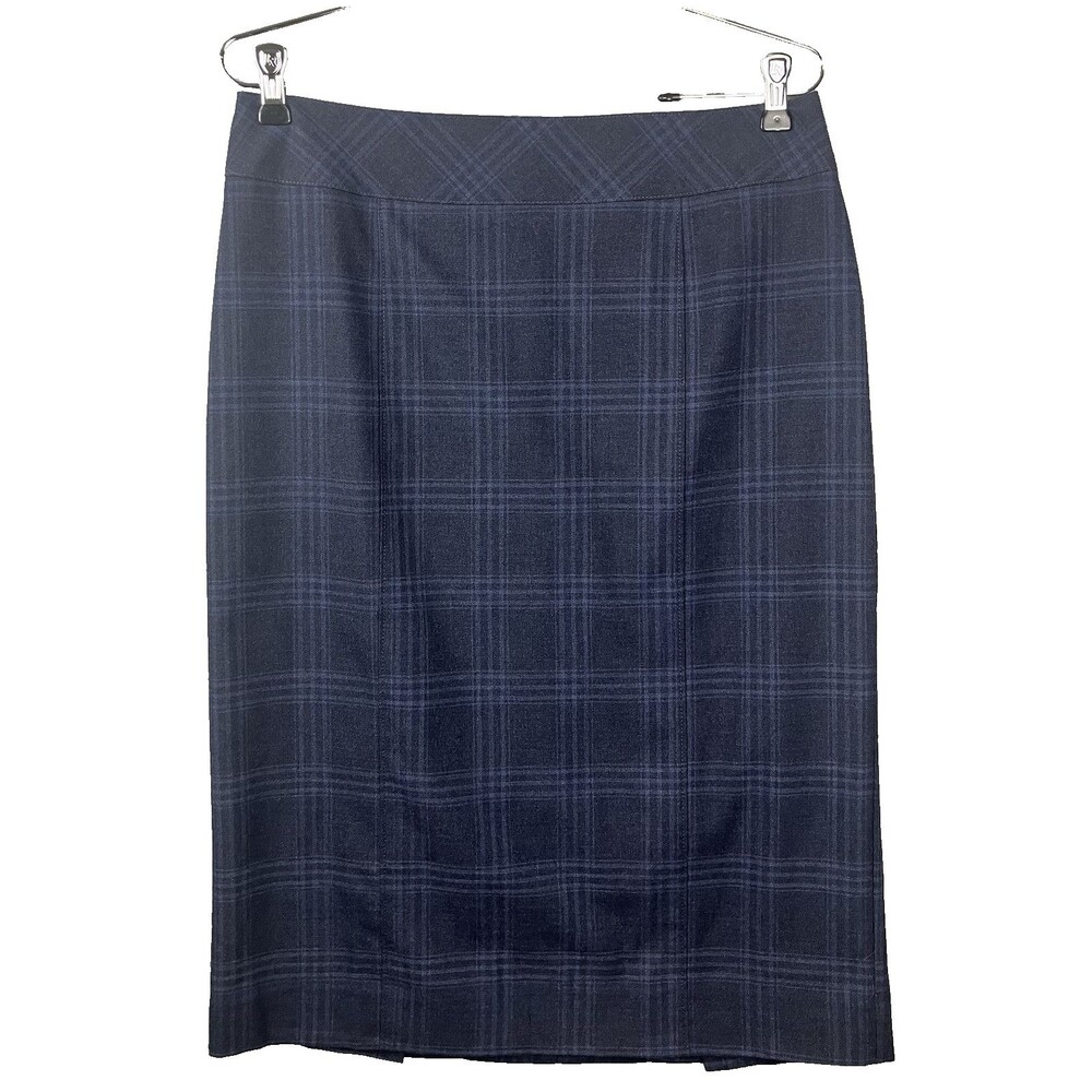 Land's End Pencil Skirt Women's 6 Classic Plaid Dark Academia Preppy Career